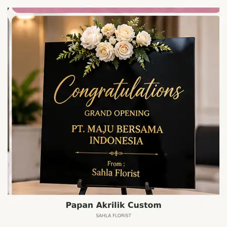 Papan Bunga Akrilik Tampan Pekanbaru
